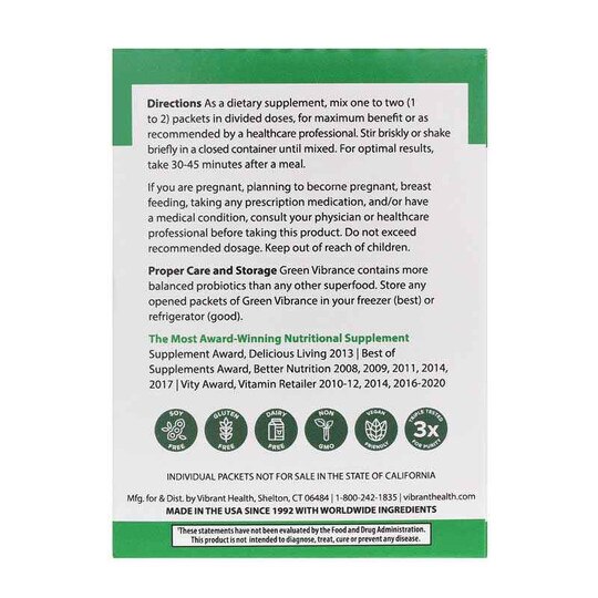 Green Vibrance Plant-Based Superfood Powder, VBH